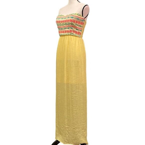 As You Wish Womens Tube Dress Size S Yellow Lined Zipper - Picture 5 of 12